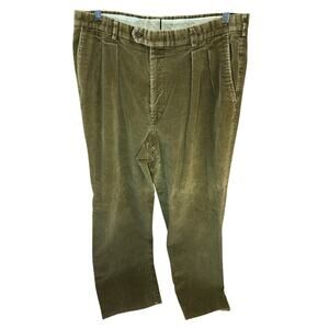 LL Bean Corduroy Pants Brown Casual Everyday Trousers Made in USA 38x32